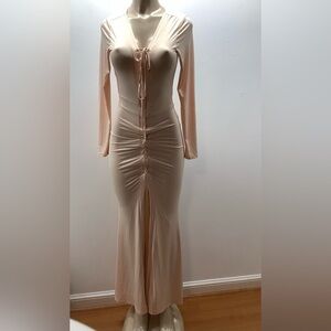GoodTime USA Size Small Peach Scrunched Front String & Zipper Closure. Preloved